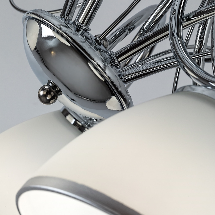 Brilagi - Κολλητός πολυέλαιος FRED 5xE27/60W/230V Ø 59 cm γυαλιστερό χρώμιο