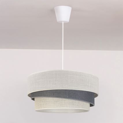 Brilagi - Κομψό κρεμαστό φωτιστικό με καλώδιο TRIO 1xE27/60W/230V Ø 40 εκ., κρεμ/γκρί