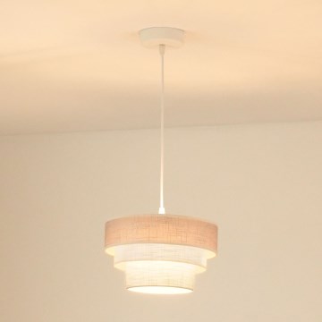 Brilagi - Κρεμαστό φωτιστικό οροφής ALASKA LUNETA 1xE27/15W/230V διάμετρος 25 cm γκρι/κρεμ