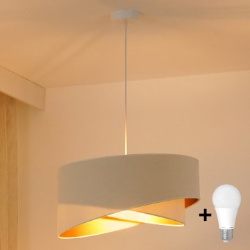 Brilagi -  Κρεμαστό φωτιστικό οροφής LED LYRA 1xE27/15W/230V κρεμ/λευκό