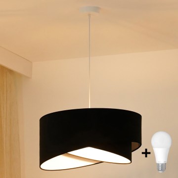 Brilagi -  Κρεμαστό φωτιστικό οροφής LED LYRA 1xE27/15W/230V μαύρο/λευκό