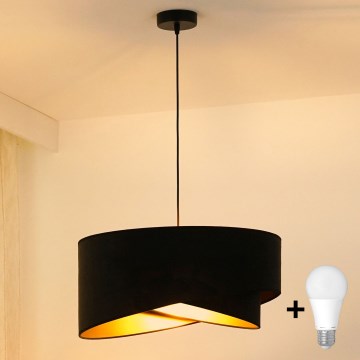 Brilagi - Κρεμαστό φωτιστικό οροφής LED LYRA 1xE27/15W/230V μαύρο/χρυσό