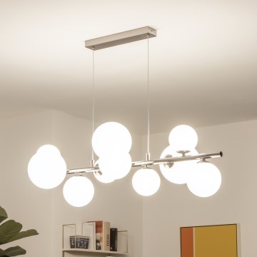 Brilagi -  Κρεμαστό φωτιστικό οροφής LED MILLA 10xG9/3W/230V γυαλιστερό χρώμιο/λευκό
