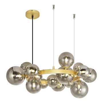 Brilagi -  Κρεμαστό φωτιστικό οροφής LED MILLA 15xG9/3W/230V χρυσό/φιμέ