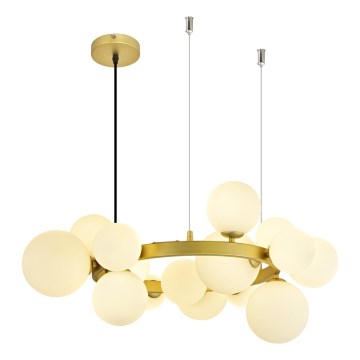 Brilagi -  Κρεμαστό φωτιστικό οροφής LED MILLA 15xG9/3W/230V χρυσό/λευκό