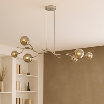 Brilagi -  Κρεμαστό φωτιστικό οροφής LED MISTEL 6xG9/3W/230V γυαλιστερό χρώμιο/φιμέ