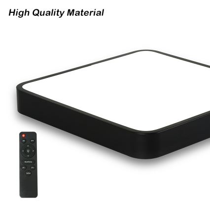 Brilagi - Ρυθμιζόμενο LED οροφής φωτιστικό POOL SQUARE LED/36W/230V 3000-6000K 40x40 εκ. μαύρο + τηλεχειριστήριο