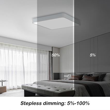 Brilagi - Ρυθμιζόμενο LED οροφής φωτιστικό POOL LED/48W/230V 3000-6000K 50x50 εκ. λευκό + τηλεχειριστήριο