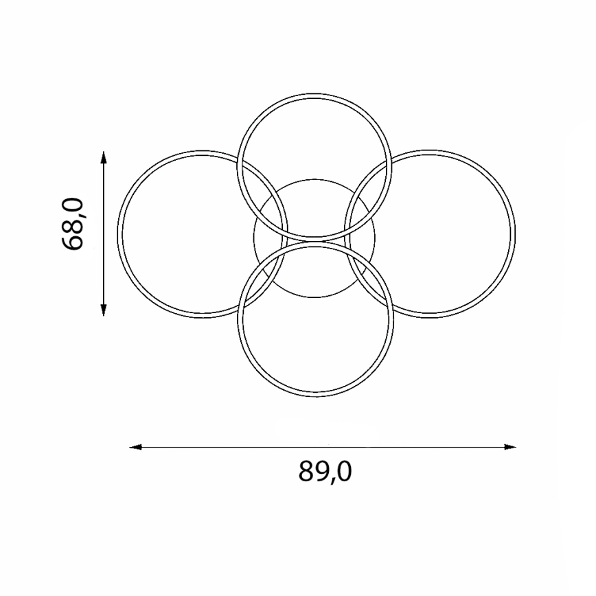 Brilagi - Ρυθμιζόμενο φωτιστικό οροφής LED ORBITS LED/52W/230V 3000-6000K + τηλεχειριστήριο