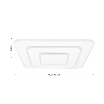Brilagi - LED Ρυθμιζόμενο Φωτιστικό Οροφής MODERN LED/72W/230V 2700-6500K 46,6x46,6 εκ. + τηλεχειριστήριο