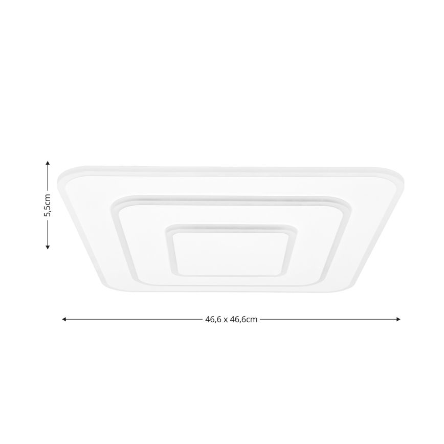 Brilagi - LED Ρυθμιζόμενο Φωτιστικό Οροφής MODERN LED/72W/230V 2700-6500K 46,6x46,6 εκ. + τηλεχειριστήριο