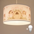 Brilagi - LED αναρτώμενο παιδικό φωτιστικό BOBO 1xE27/60W/230V διάμ. 35 cm ροζ/νεράιδες