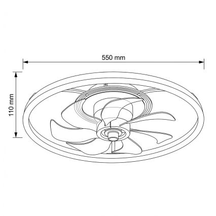 Brilagi - LED Ρυθμιζόμενος ανεμιστήρας οροφής LED/66W/230V 55 cm λευκός/χρυσός + τηλεχειριστήριο