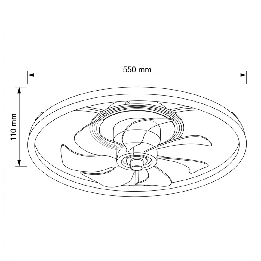 Brilagi - LED Ρυθμιζόμενος ανεμιστήρας οροφής LED/66W/230V 55 cm λευκός/χρυσός + τηλεχειριστήριο