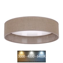 Brilagi - LED Ceiling light VELVET LED/12W/230V d. 30 cm 3000K/4000K/6400K καφέ