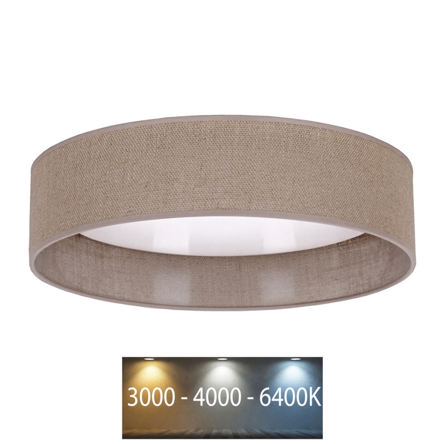 Brilagi - LED Ceiling light VELVET LED/12W/230V d. 30 cm 3000K/4000K/6400K καφέ