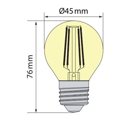 Brilagi - LED λάμπα FILAMENT CLASIC ONE P45 E27/6,5W/230V 3000K