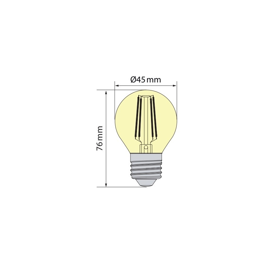 Brilagi - LED λάμπα FILAMENT CLASIC ONE P45 E27/6,5W/230V 3000K