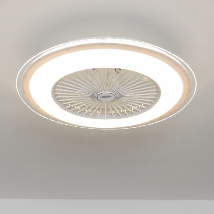 Brilagi - Φωτιστικό LED Dimmable με ανεμιστήρα RONDA LED/48W/230V 3000-6000K λευκό + τηλεχειριστήριο