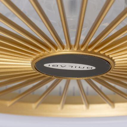 Brilagi - LED Dimmable φωτιστικό με ανεμιστήρα RONDA LED/48W/230V 3000-6000K χρυσό + τηλεχειριστήριο