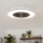 Brilagi - LED Dimmable φωτιστικό με ανεμιστήρα AURA LED/38W/230V 3000-6000K μαύρο + τηλεχειριστήριο