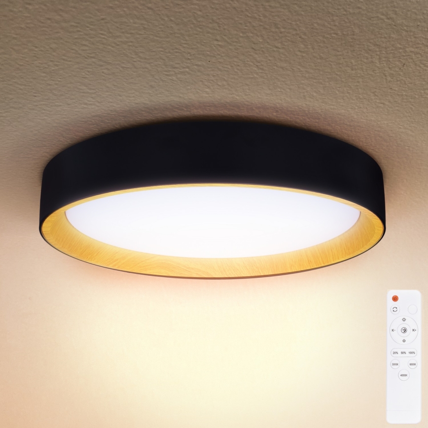 Brilagi - LED Dimmable φωτιστικό οροφής LARIOS LED/60W/230V 3000-6500K ø 49 cm μαύρο + τηλεχειριστήριο