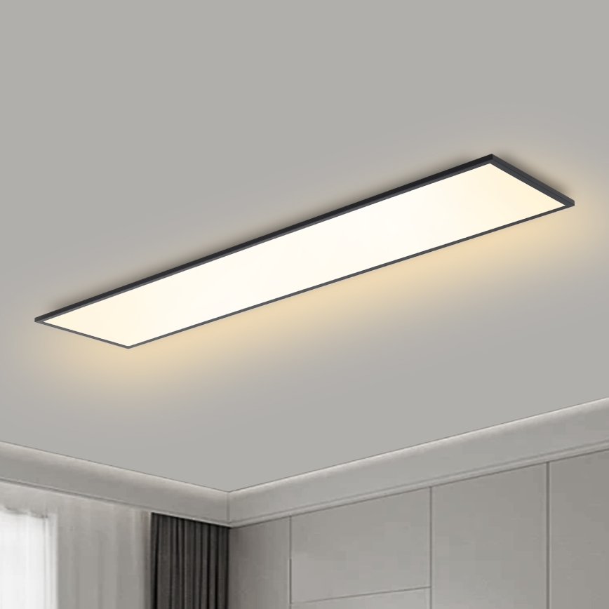 Brilagi - LED Dimmable φωτιστικό οροφής SLIMFRAME LED/58W/230V 120x30 cm 3000-6000K μαύρο + τηλεχειριστήριο