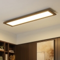 Brilagi - LED Dimmable φωτιστικό οροφής SLIMFRAME WOOD LED/58W/230V 124x34 cm 3000-6000K σκούρο καφέ + τηλεχειριστήριο