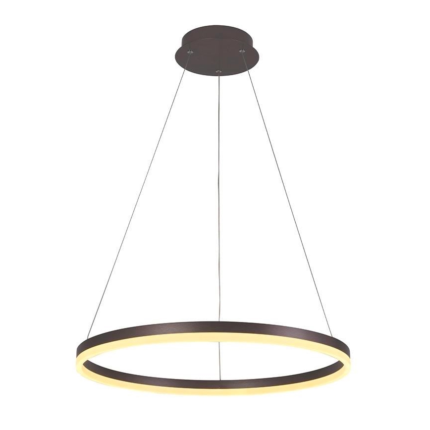 Brilagi - Led Dimmable κρεμαστό φωτιστικό οροφής CIRCLE LED/42W/230V 3000-6500K καφέ + τηλεχειριστήριο