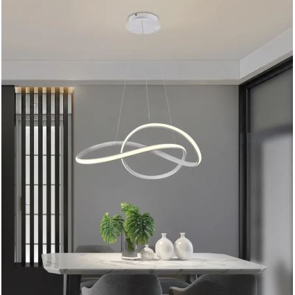 Brilagi - Led Dimmable κρεμαστό φωτιστικό οροφής COSMOWAVE LED/70W/230V 3000-6500K λευκό + τηλεχειριστήριο