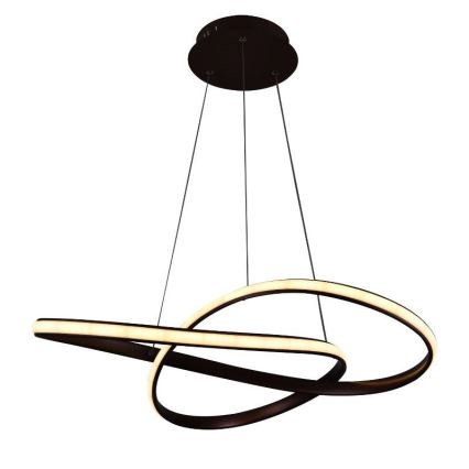 Brilagi - Led Dimmable κρεμαστό φωτιστικό οροφής COSMOWAVE LED/70W/230V 3000-6500K καφέ + τηλεχειριστήριο