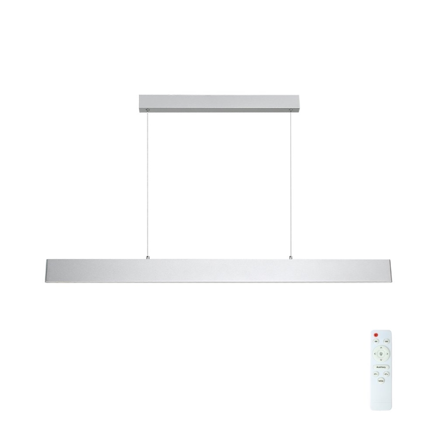 Brilagi - Led Dimmable κρεμαστό φωτιστικό οροφής SLIMLINE LED/40W/230V 3000-6000K ασημί + τηλεχειριστήριο