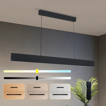 Brilagi - Led Dimmable κρεμαστό φωτιστικό οροφής SLIMLINE LED/40W/230V 3000-6000K μαύρο + τηλεχειριστήριο