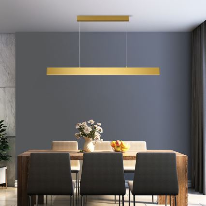 Brilagi - Led Dimmable κρεμαστό φωτιστικό οροφής SLIMLINE LED/40W/230V 3000-6000K χρυσό + τηλεχειριστήριο
