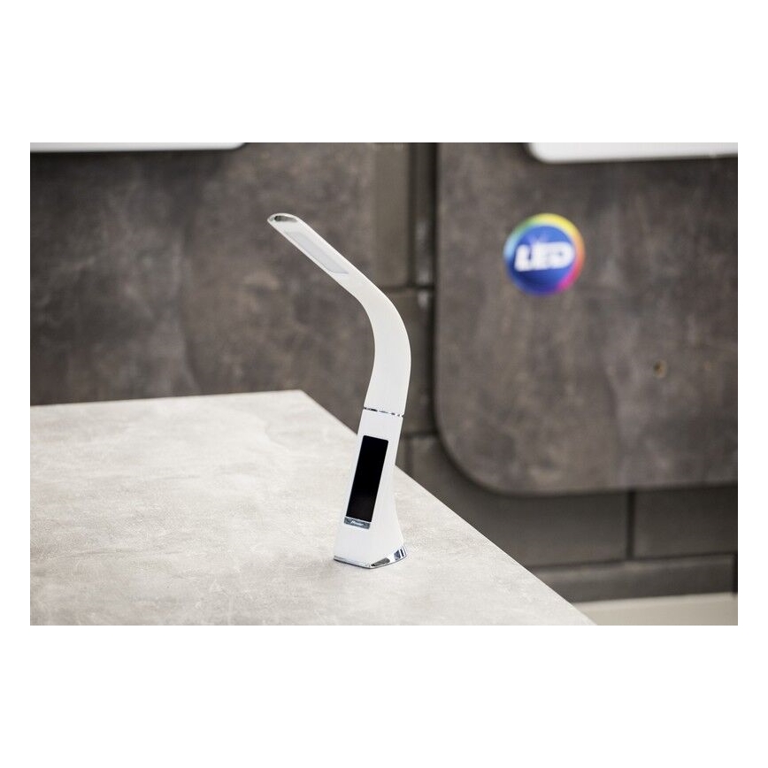 Brilagi - LED Dimmable επιτραπέζιο φωτιστικό με οθόνη PELLE LED/7W/230V λευκό