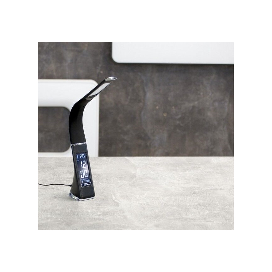 Brilagi - LED Dimmable επιτραπέζιο φωτιστικό με οθόνη PELLE LED/7W/230V μαύρο