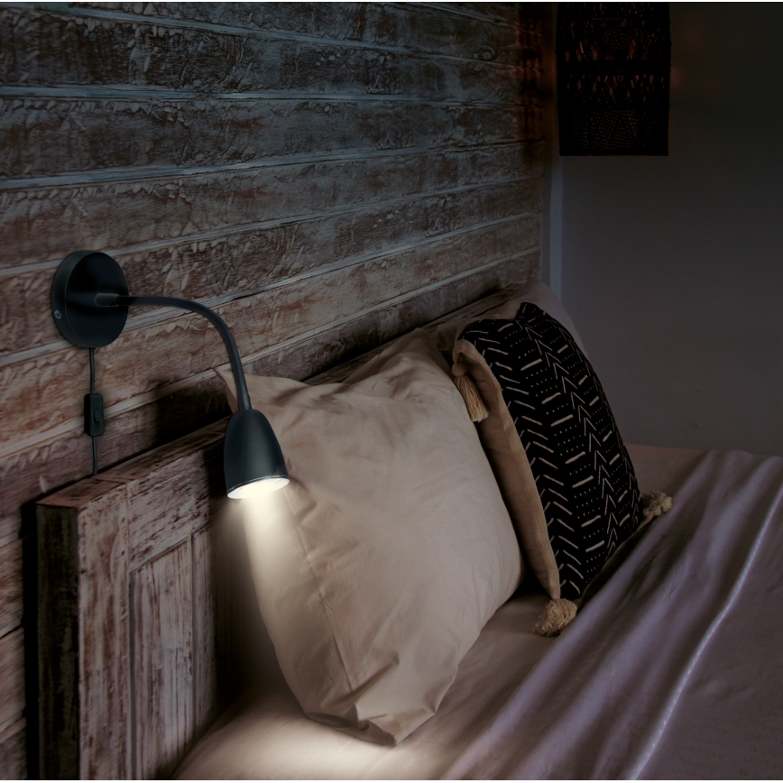Brilagi - LED Dimmable απλίκα τοίχου LED/4W/230V μαύρο