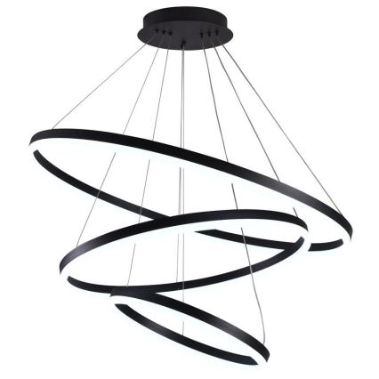 Brilagi - Led Dimmable κρεμαστό φωτιστικό οροφής CIRCLE LED/125W/230V 3000-6500K μαύρο + τηλεχειριστήριο