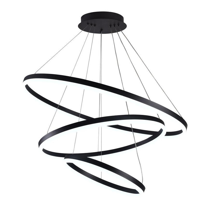 Brilagi - Led Dimmable κρεμαστό φωτιστικό οροφής CIRCLE LED/125W/230V 3000-6500K μαύρο + τηλεχειριστήριο