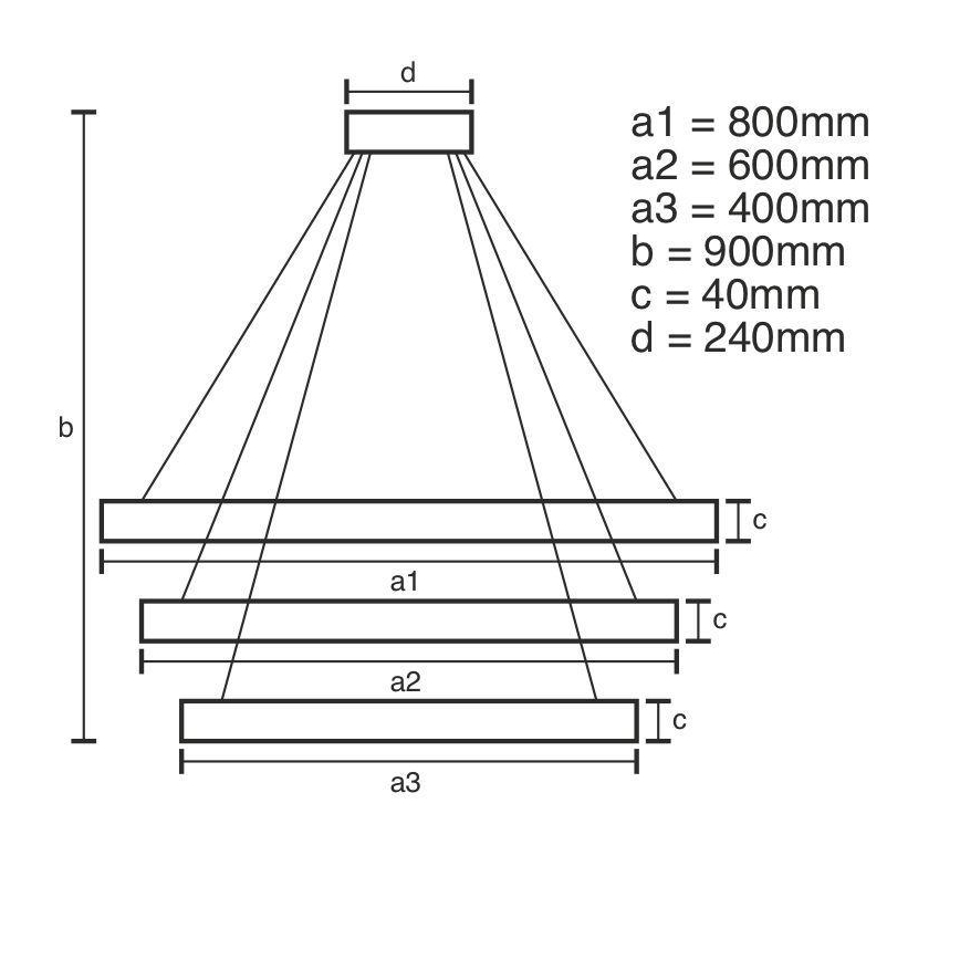 Brilagi - Led Dimmable κρεμαστό φωτιστικό οροφής CIRCLE LED/125W/230V 3000-6500K μαύρο + τηλεχειριστήριο
