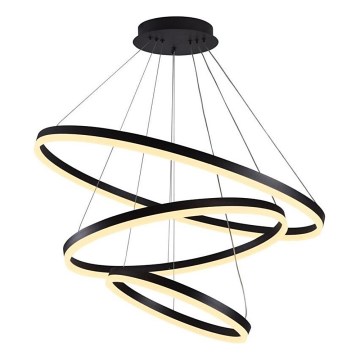 Brilagi - Led Dimmable κρεμαστό φωτιστικό οροφής CIRCLE LED/125W/230V 3000-6500K μαύρο + τηλεχειριστήριο