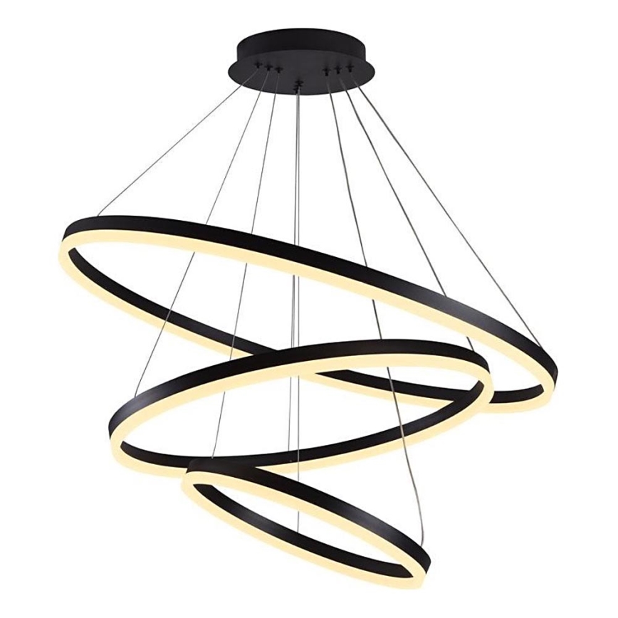 Brilagi - Led Dimmable κρεμαστό φωτιστικό οροφής CIRCLE LED/125W/230V 3000-6500K μαύρο + τηλεχειριστήριο
