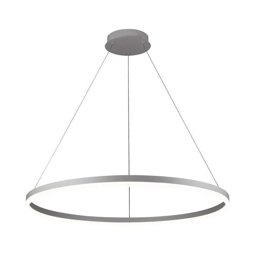 Brilagi - Led Dimmable κρεμαστό φωτιστικό οροφής CIRCLE LED/55W/230V 3000-6500K ασημί + τηλεχειριστήριο