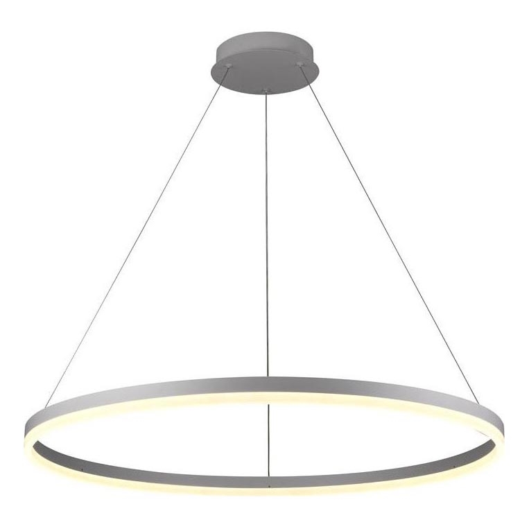 Brilagi - Led Dimmable κρεμαστό φωτιστικό οροφής CIRCLE LED/55W/230V 3000-6500K ασημί + τηλεχειριστήριο