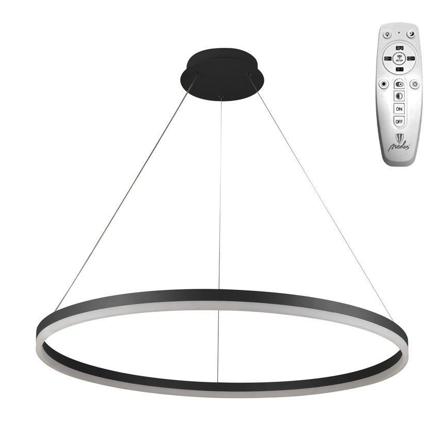 Brilagi - Led Dimmable κρεμαστό φωτιστικό οροφής CIRCLE LED/55W/230V 3000-6500K μαύρο + τηλεχειριστήριο