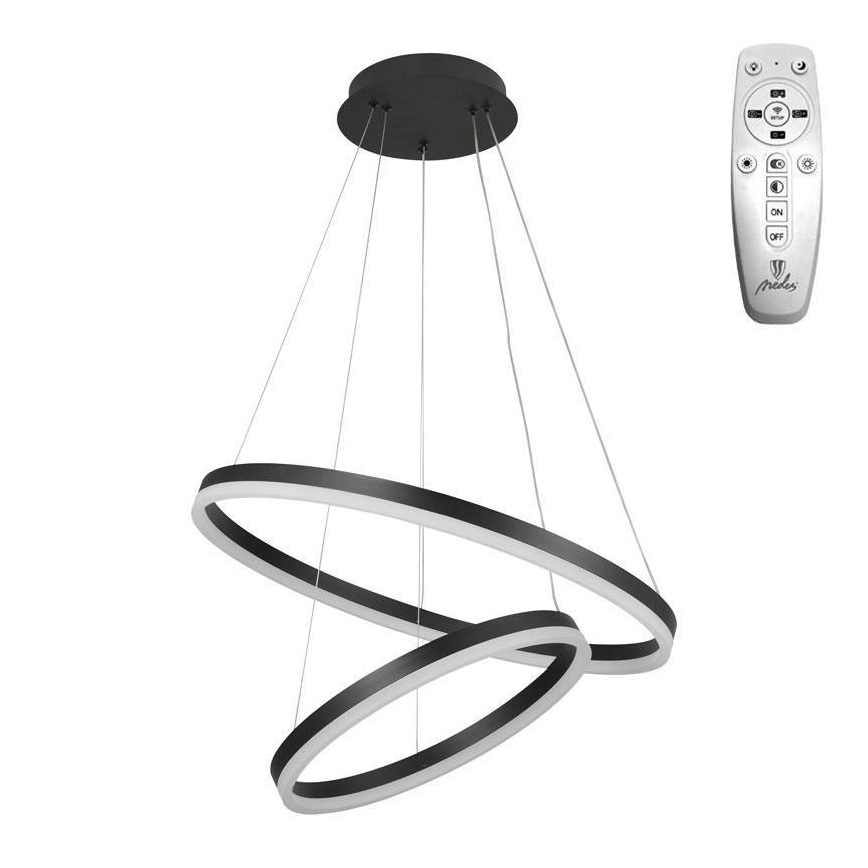 Brilagi - Led Dimmable κρεμαστό φωτιστικό οροφής CIRCLE LED/70W/230V 3000-6500K μαύρο + τηλεχειριστήριο