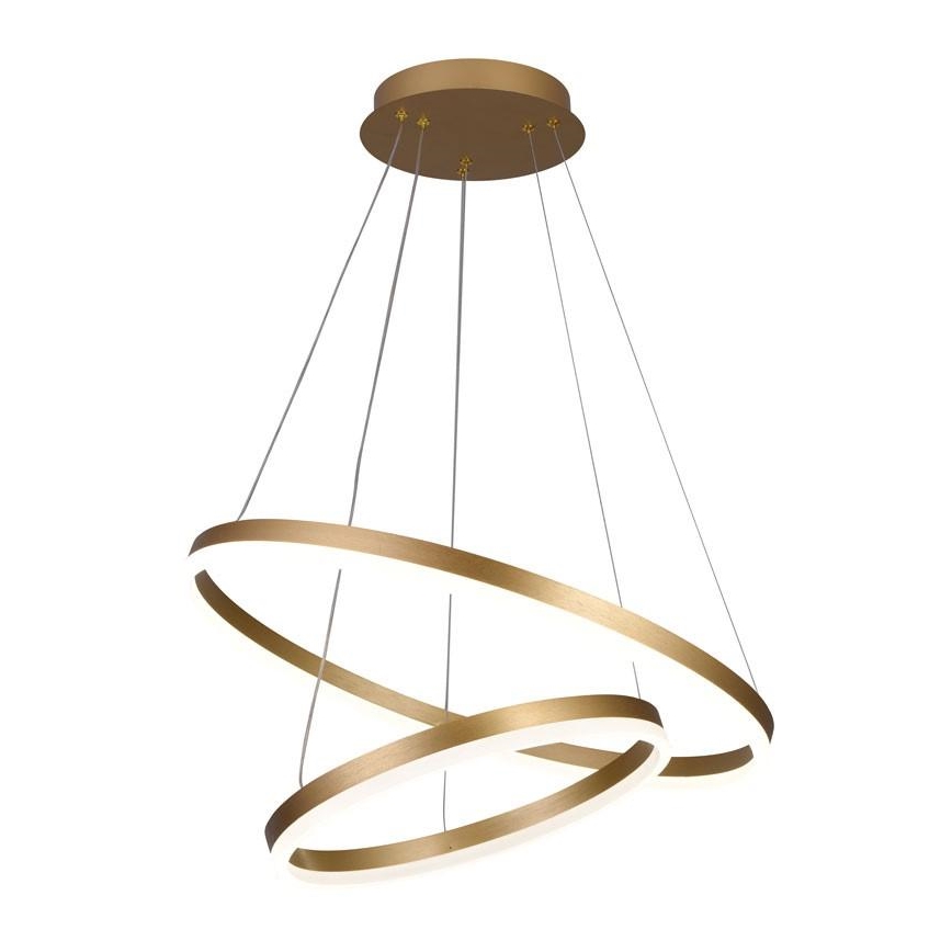 Brilagi - Led Dimmable κρεμαστό φωτιστικό οροφής CIRCLE LED/70W/230V 3000-6500K χρυσό + τηλεχειριστήριο