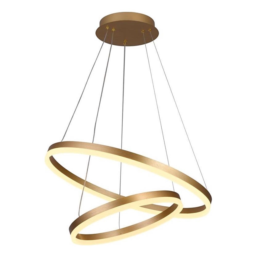 Brilagi - Led Dimmable κρεμαστό φωτιστικό οροφής CIRCLE LED/70W/230V 3000-6500K χρυσό + τηλεχειριστήριο