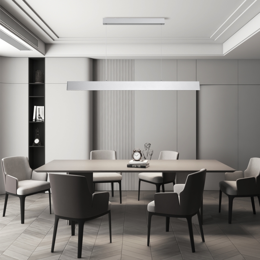 Brilagi - Led Dimmable κρεμαστό φωτιστικό οροφής SLIMLINE LED/40W/230V 3000-6000K ασημί + τηλεχειριστήριο