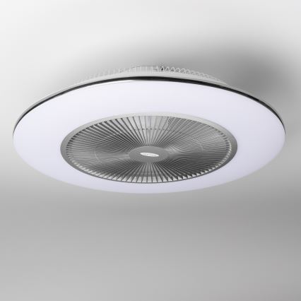 Brilagi - LED Dimmable φωτιστικό με ανεμιστήρα AURA LED/38W/230V 3000-6000K ασημί + τηλεχειριστήριο